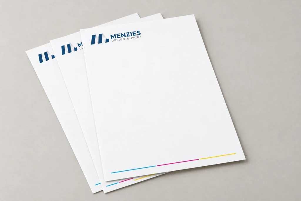 Illustrative main letterhead with a branded header and clear writing area.